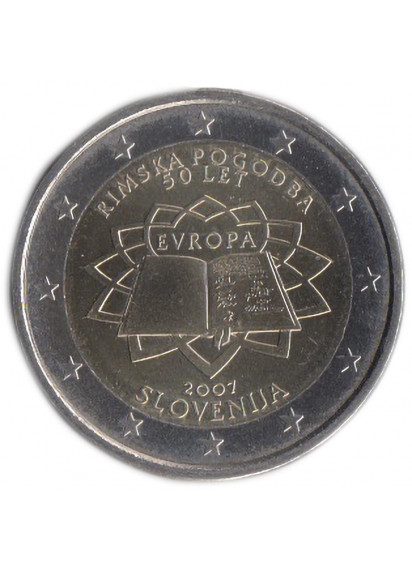 2007 - SLOVENIA 2 Euro Comm. Trattato Roma Fdc
